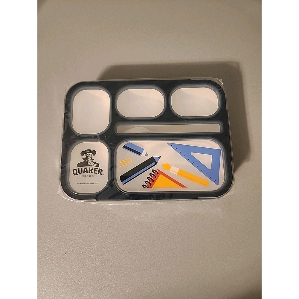 Quaker Oats Blue Bento Box Lunchbox School Microwave Freezer Dishwasher Safe